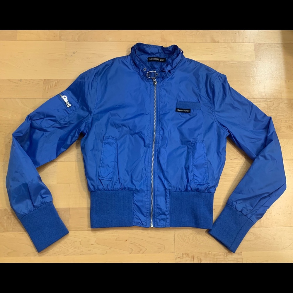 EUC Members Only Cropped Bomber Nylon Jacket S